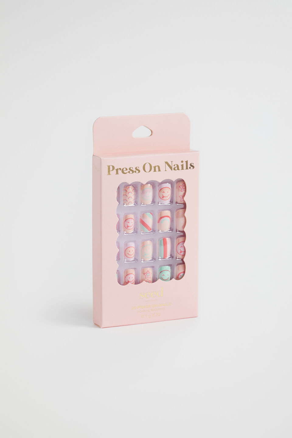 Rainbow Emoji Press On Nails  Multi