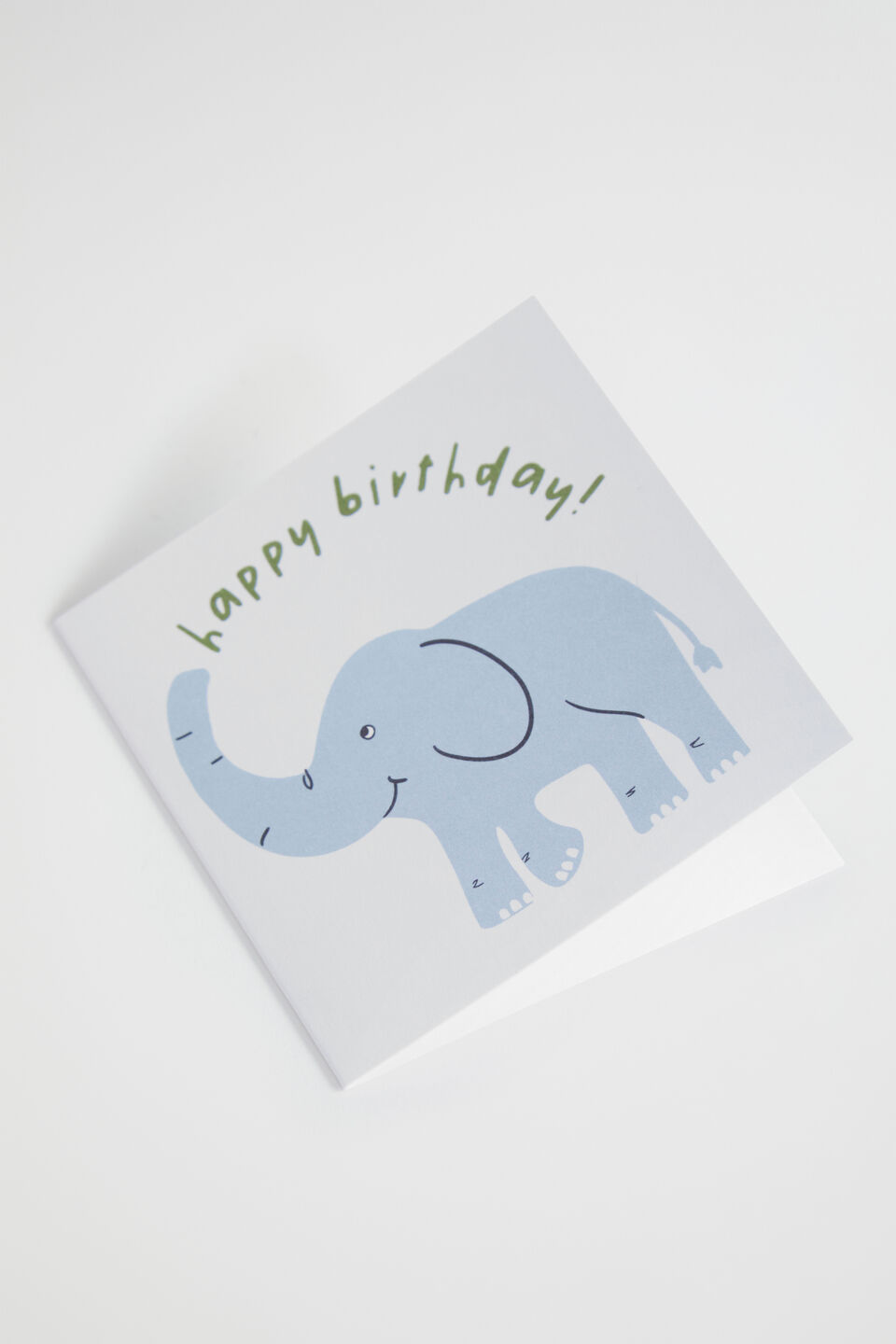 Small Happy Birthday Elephant Card  Multi