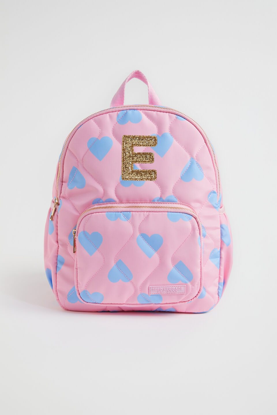 Quilted Initial Backpack  E