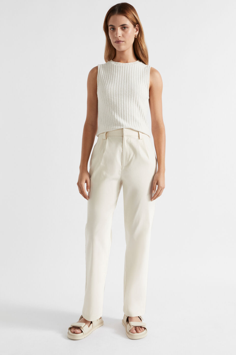 Ribbed Textured Shell Top  Oyster Twist