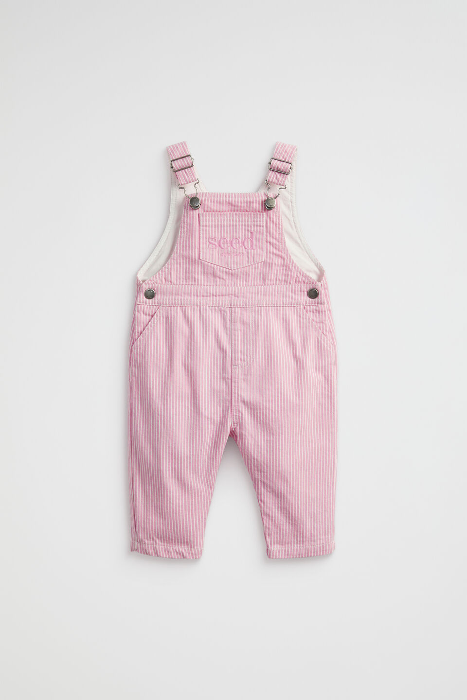 Stripe Logo Overall  Candy Pink