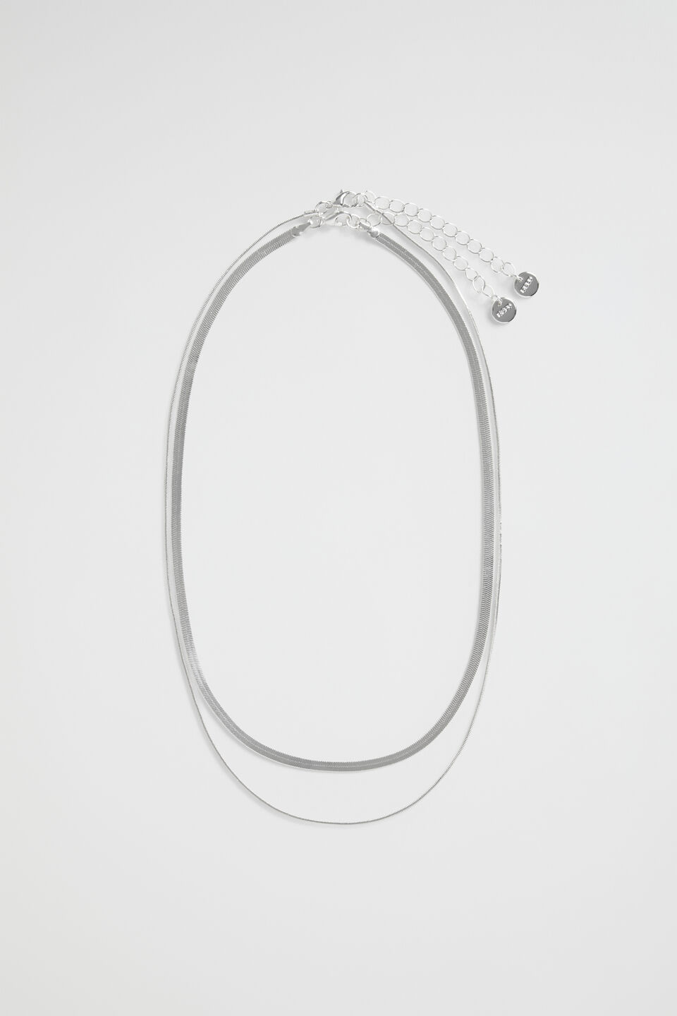 Double Layer Necklace  Silver