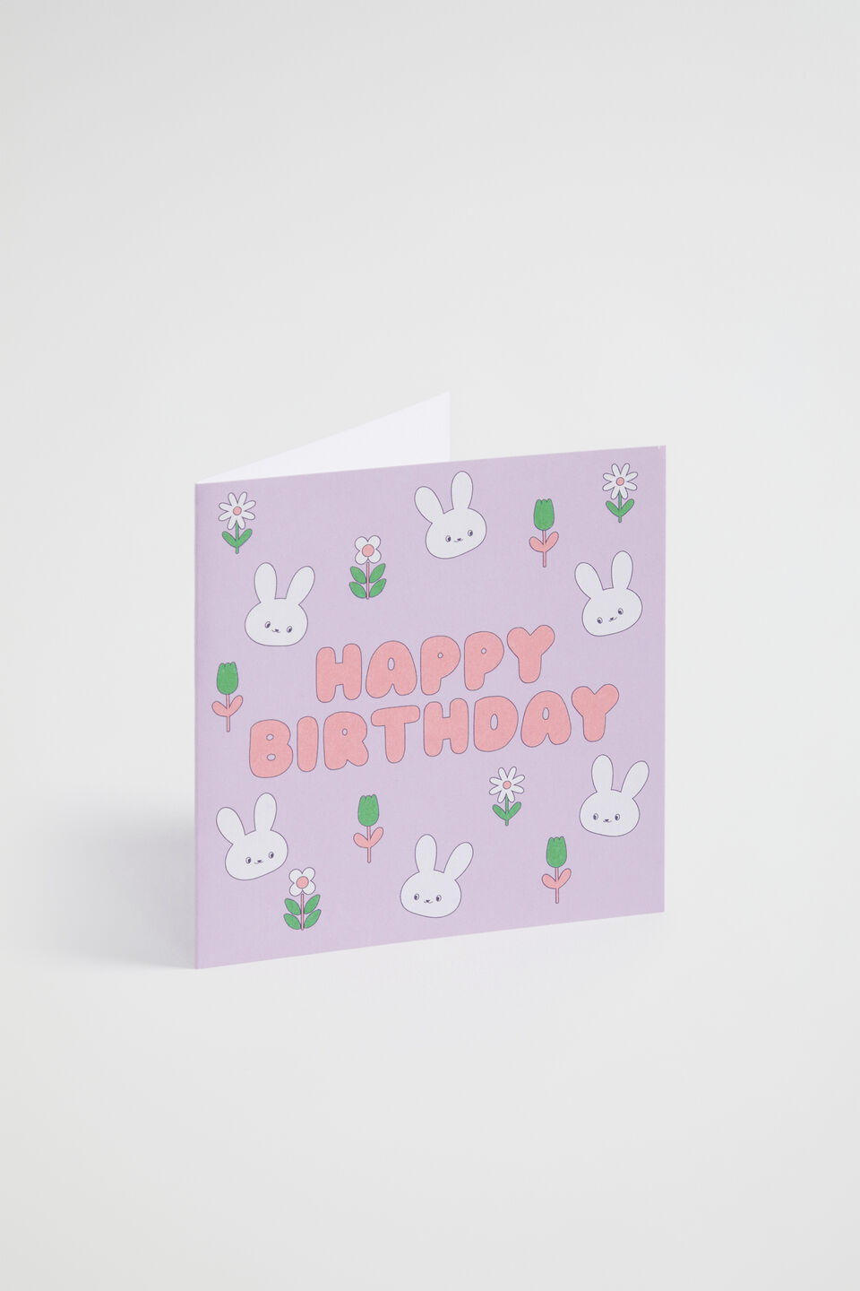 Large Happy Birthday Bunny Card  Multi