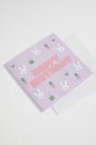 Large Happy Birthday Bunny Card  Multi  hi-res