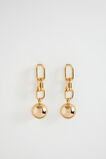 Chain Link Sphere Earring  Gold  hi-res