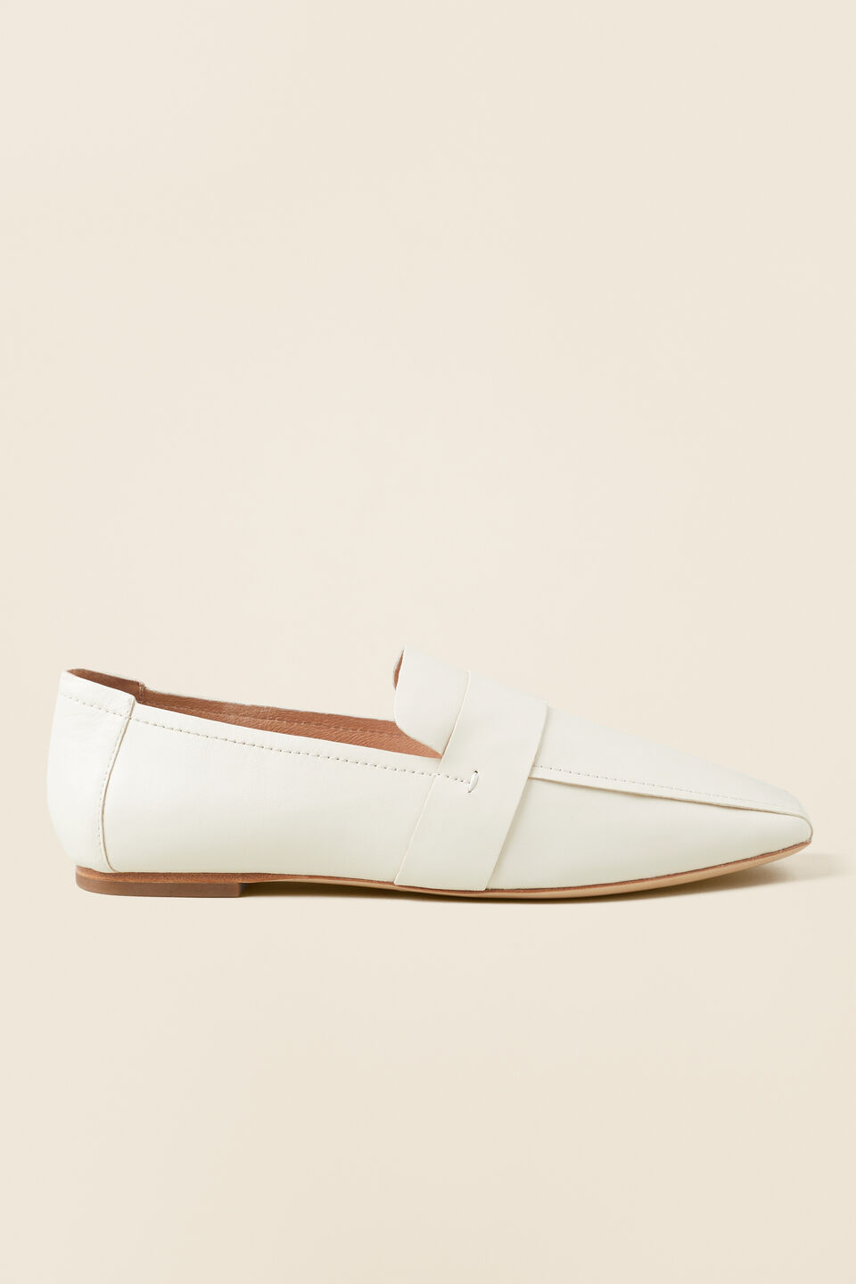 Christina Leather Loafer  French Vanilla