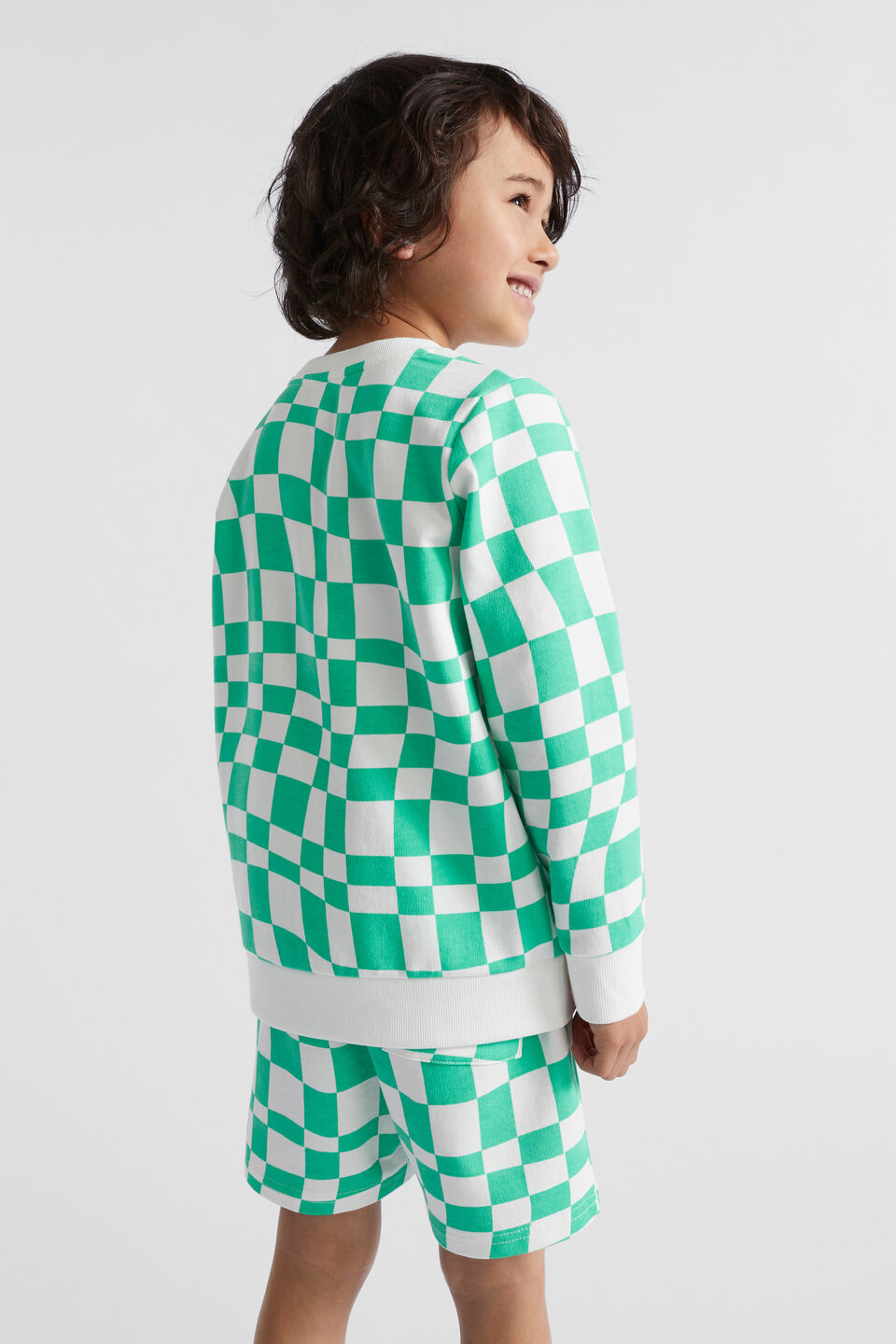 Checkerboard Sweat  Jade Green