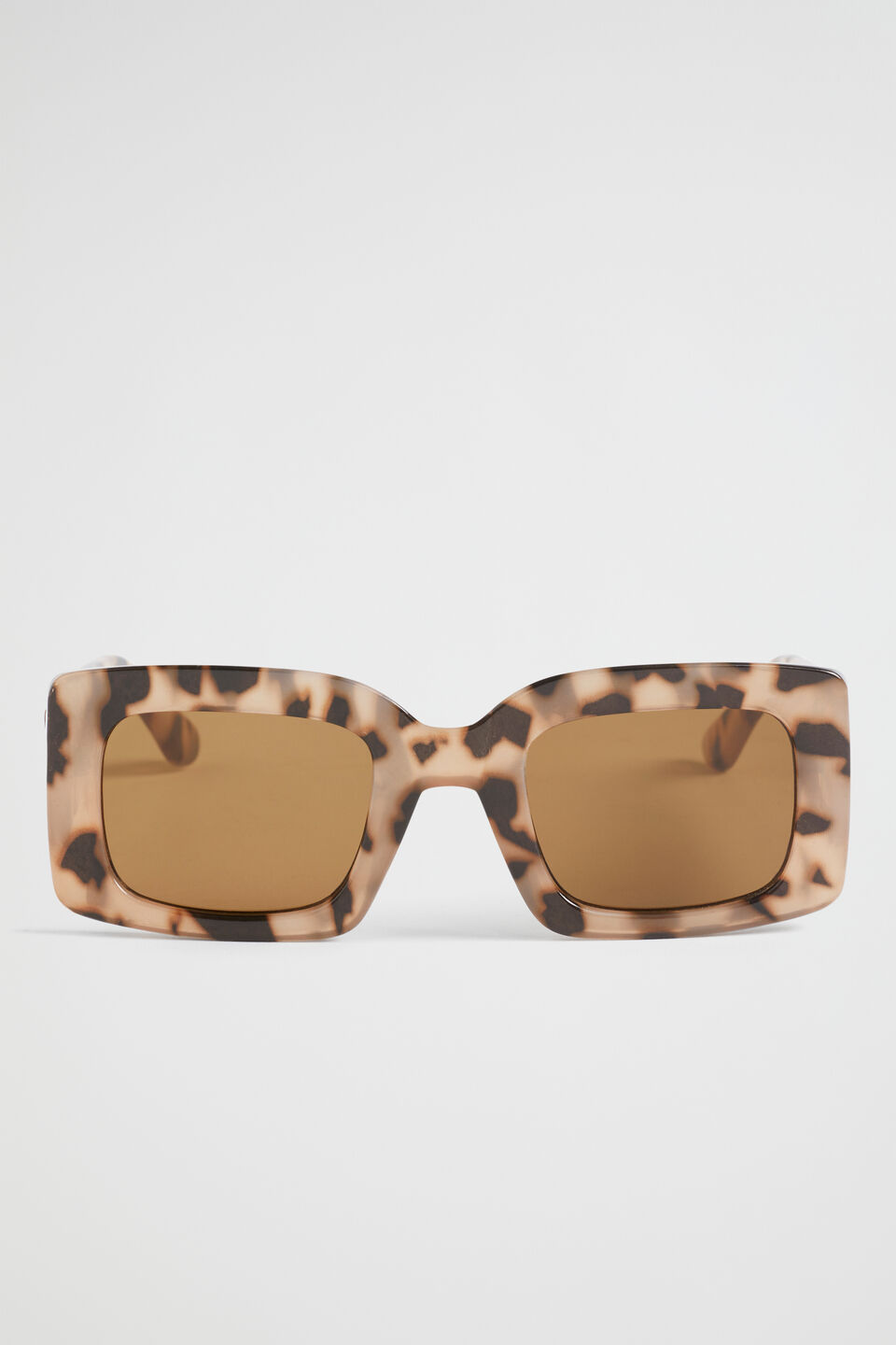 Lou Rectangle Sunglasses  Milky Tort