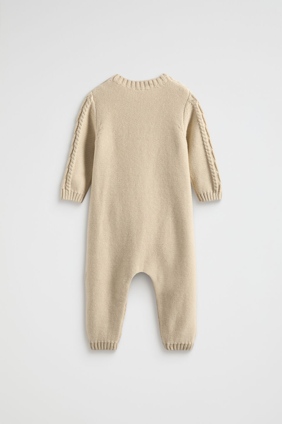 Core Cable Knitted Jumpsuit  Neutral