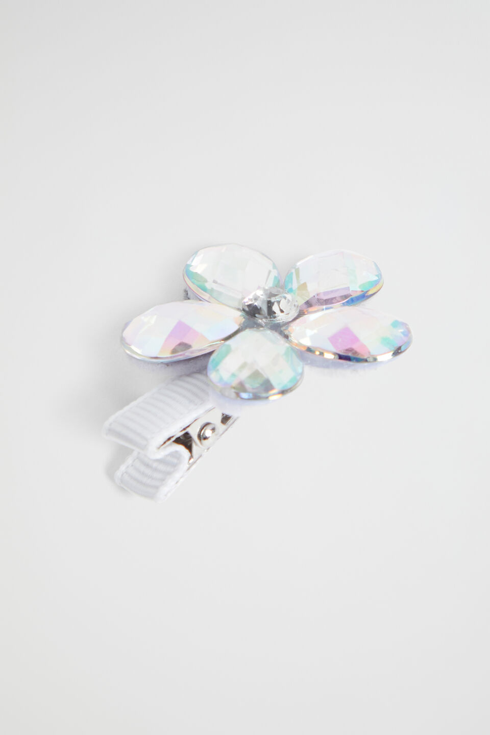 Jewel Flower Duck Clip  Iridescent