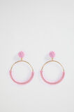 Beaded Circle Earrings  Pink Gin  hi-res