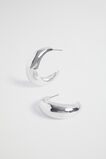 Curved Hoop Earring  Silver  hi-res