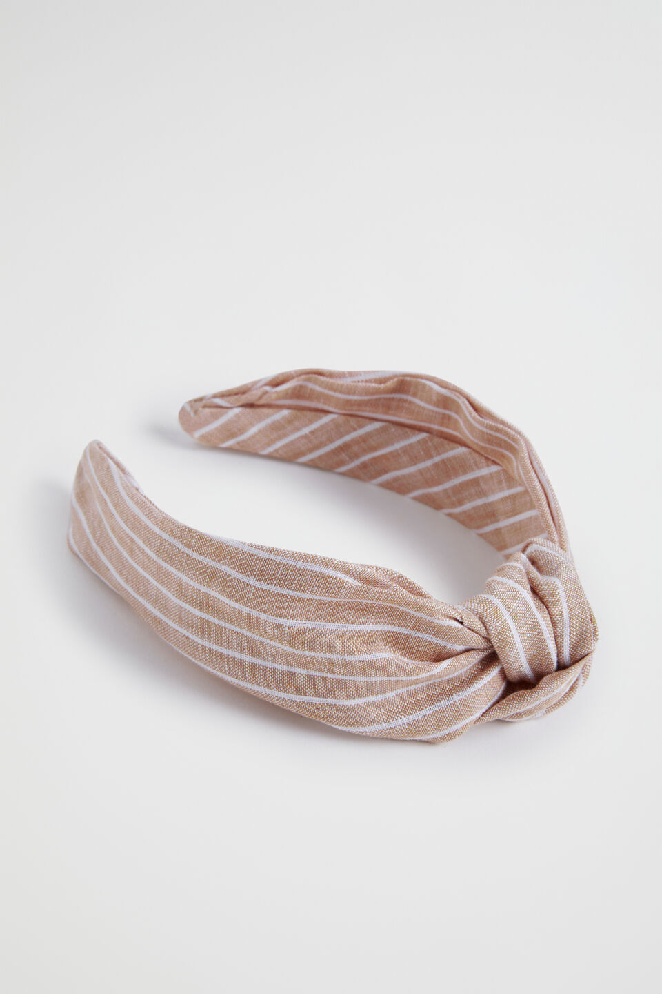 Linen Knot Headband  Barley Stripe