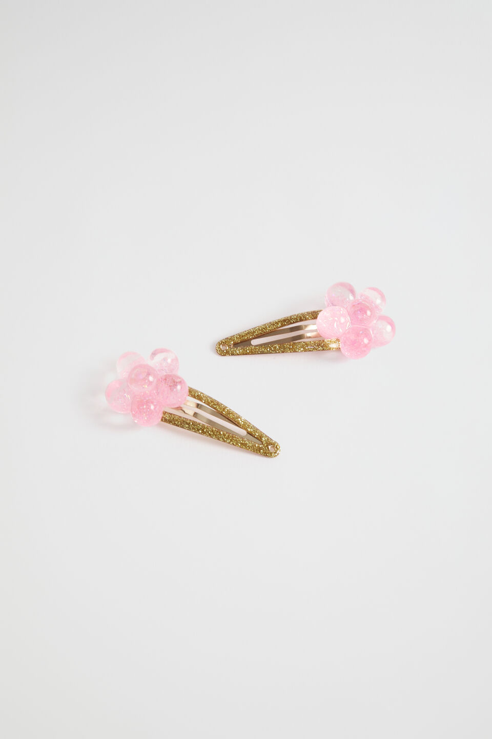 Acrylic Glitter Daisy Snaps  Candy Pink