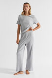 Rib Jersey T-shirt and Pant Pyjama Set  Silver Grey Marle  hi-res