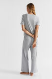 Rib Jersey T-shirt and Pant Pyjama Set  Silver Grey Marle  hi-res