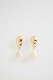 Molten Pearl Stud Earring  Gold  hi-res