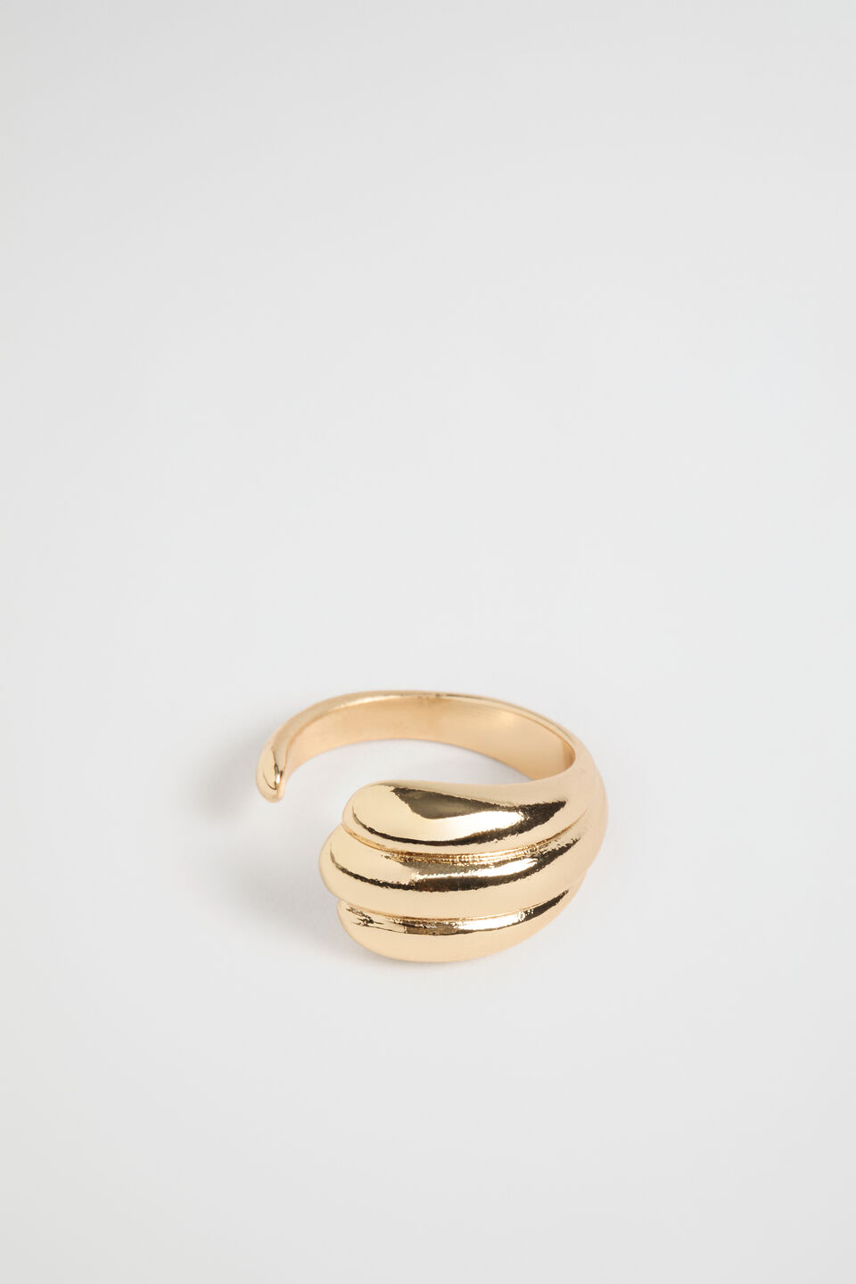 Ribbed Ring  Gold