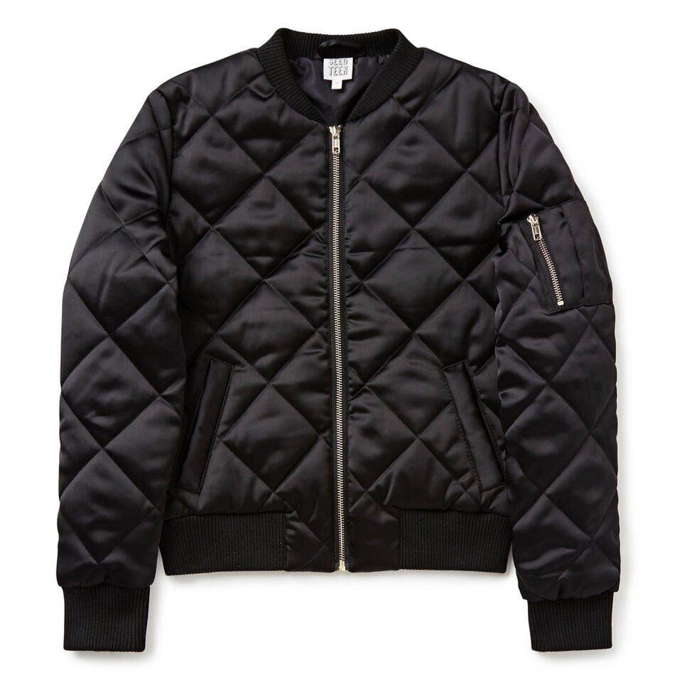 Quilted Bomber Jacket  