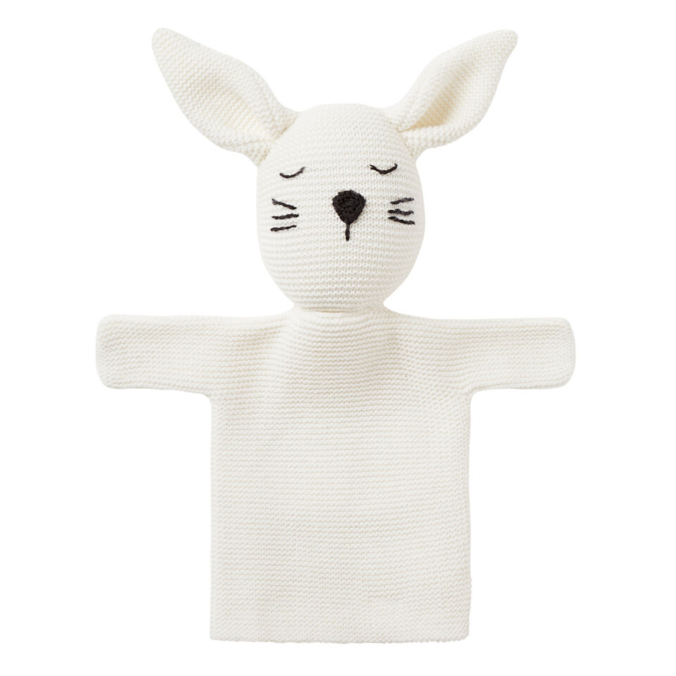 Knitted Bunny Puppet  