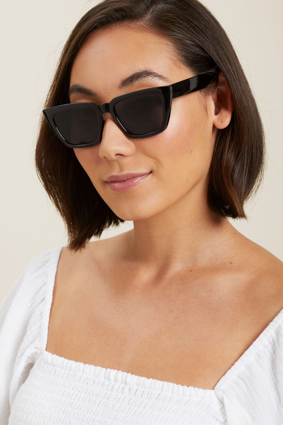 Sophie Cat Eye Sunglasses  Black