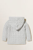 Cable Knitted Hoodie  Cloudy Marle  hi-res