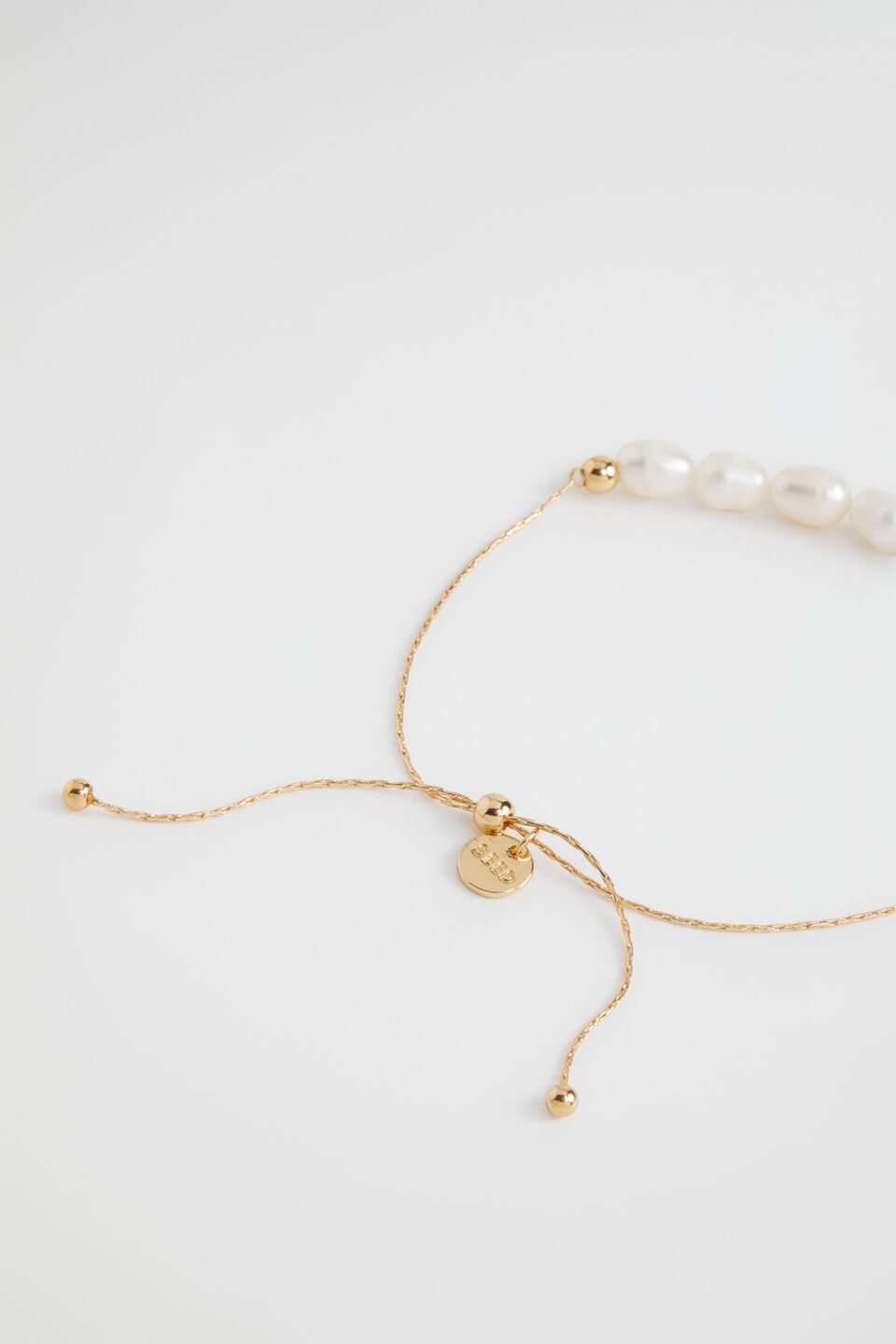 Adjustable Pearl Bracelet  Gold