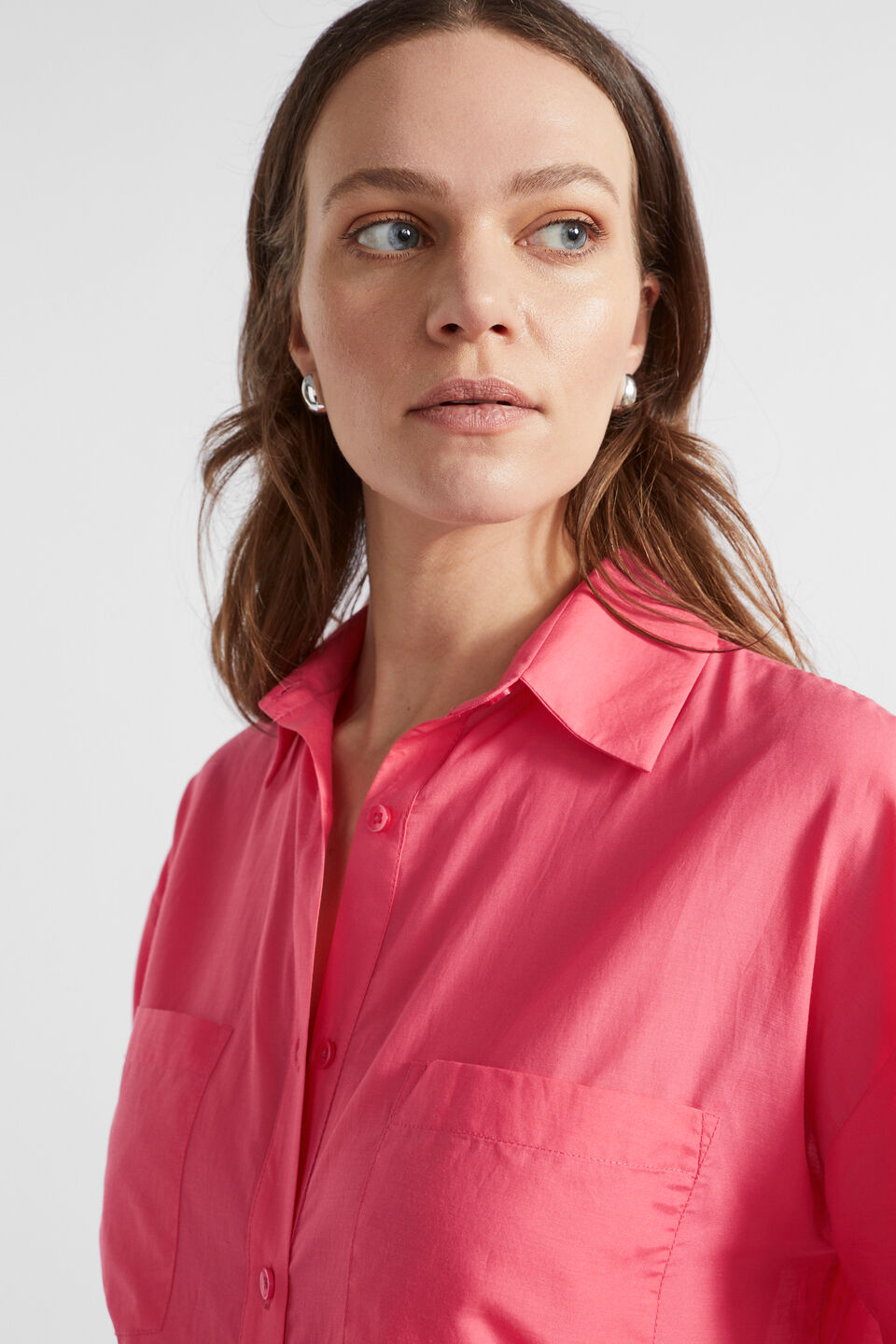 Voile Relaxed Shirt  Wild Berry