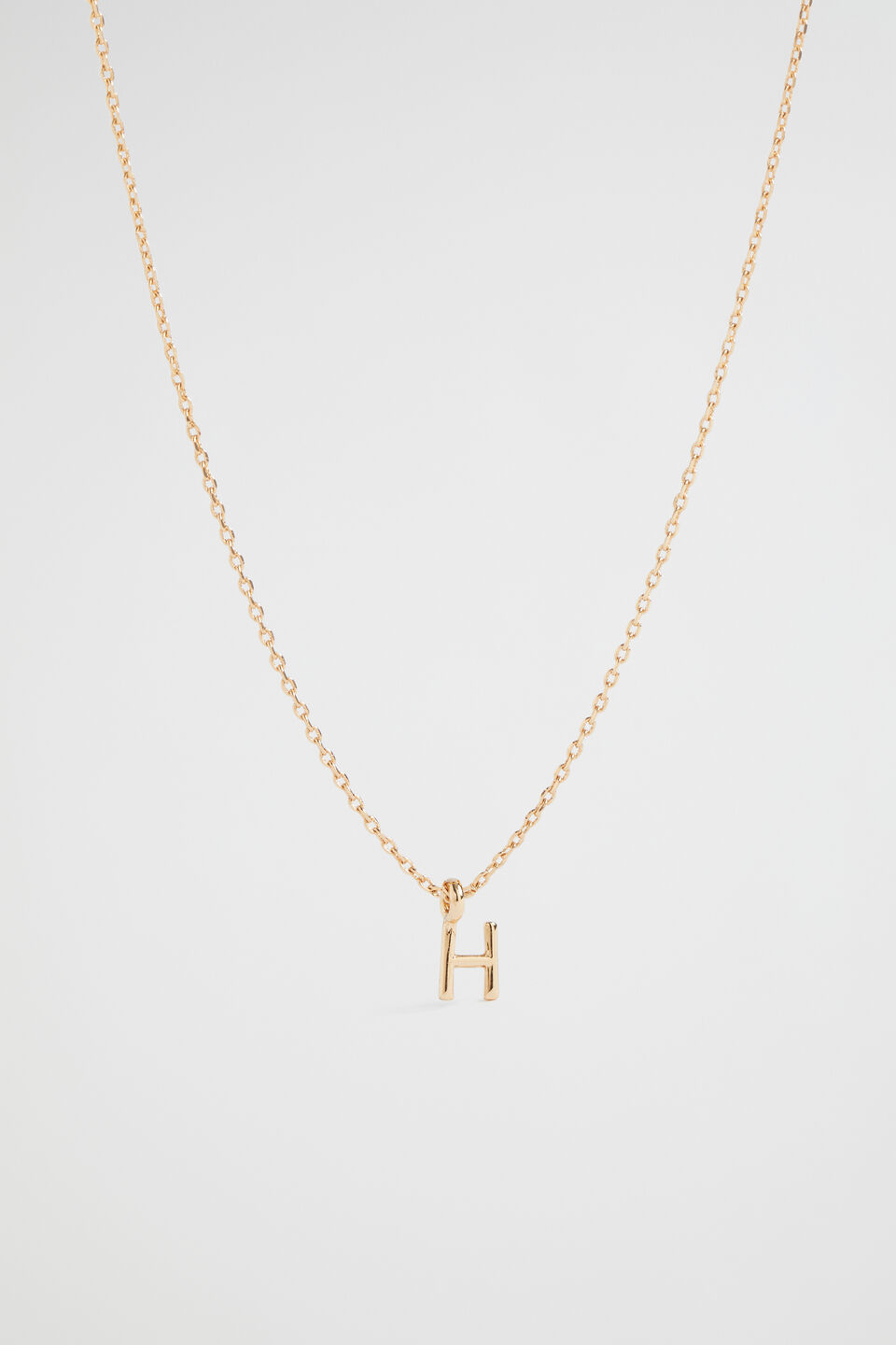 Gold Initial Necklace  H