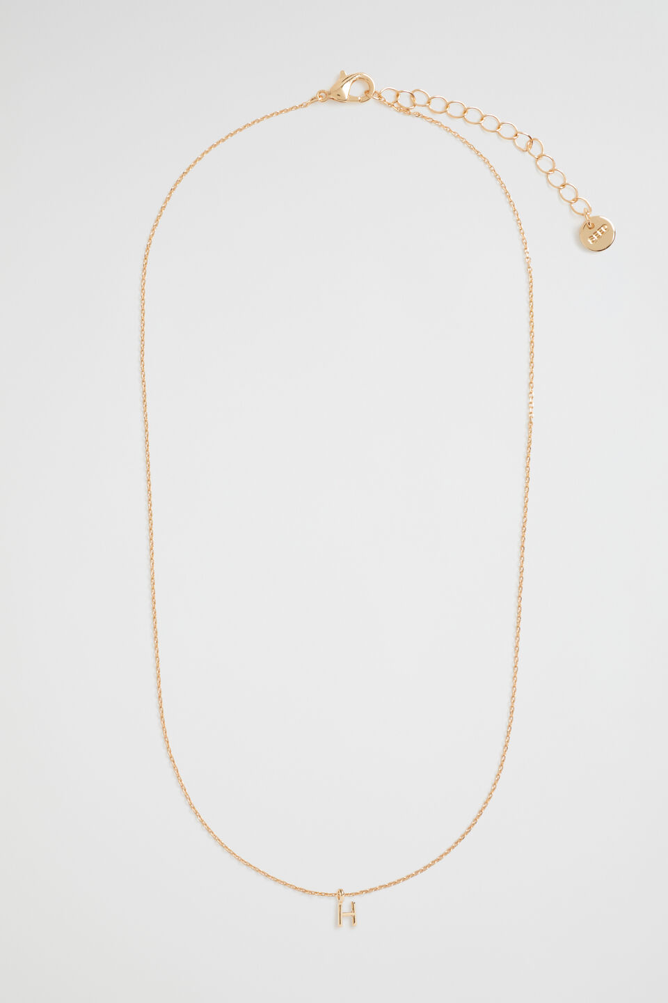 Gold Initial Necklace  H