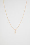 Gold Initial Necklace  S  hi-res