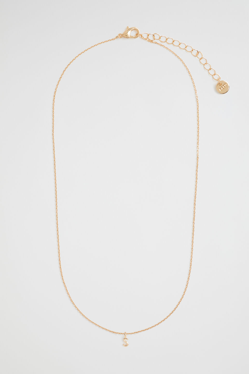Gold Initial Necklace  S