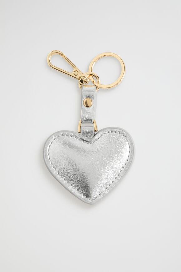 Heart Keyring  Silver  hi-res