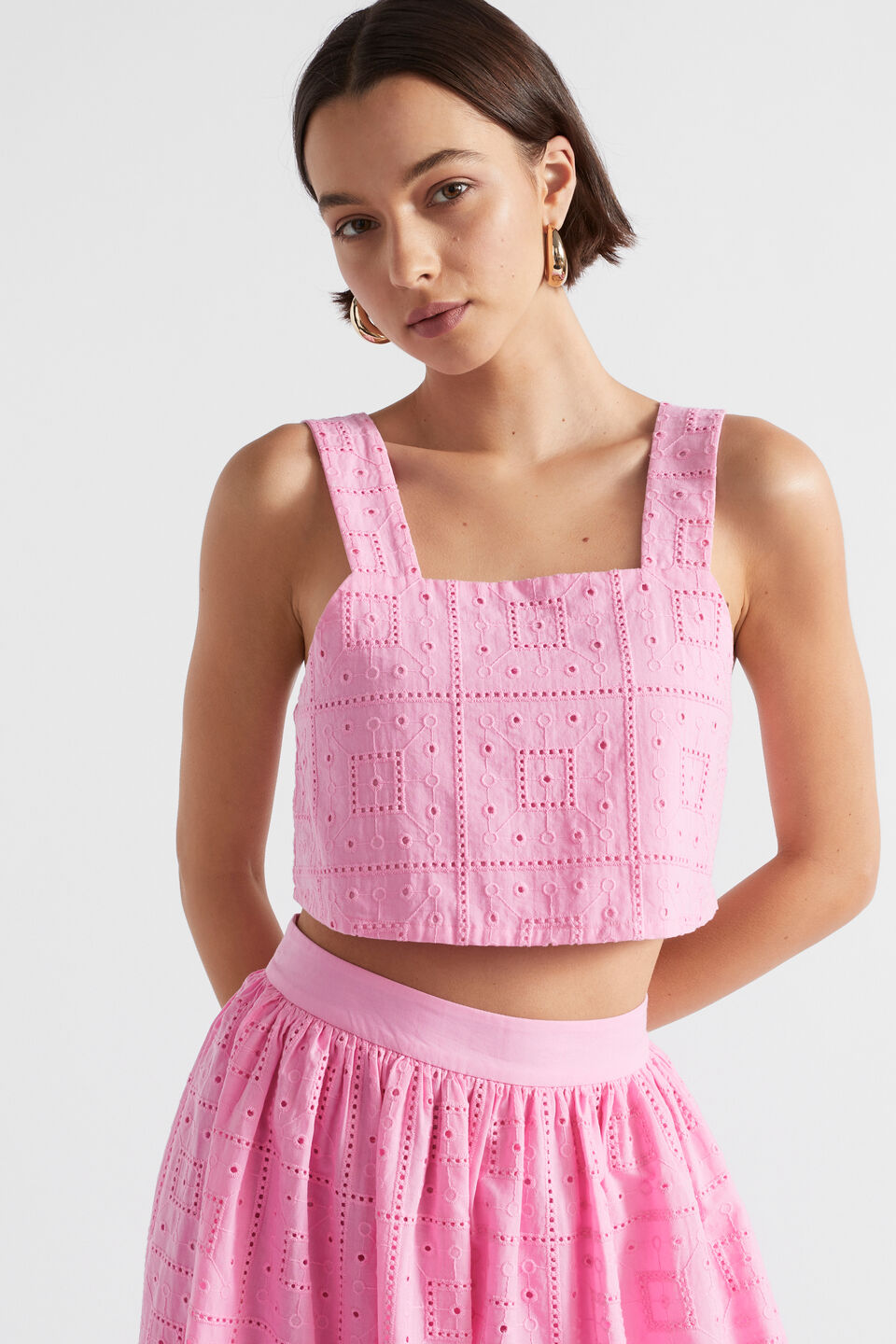 Broderie Bodice  Pink Gin