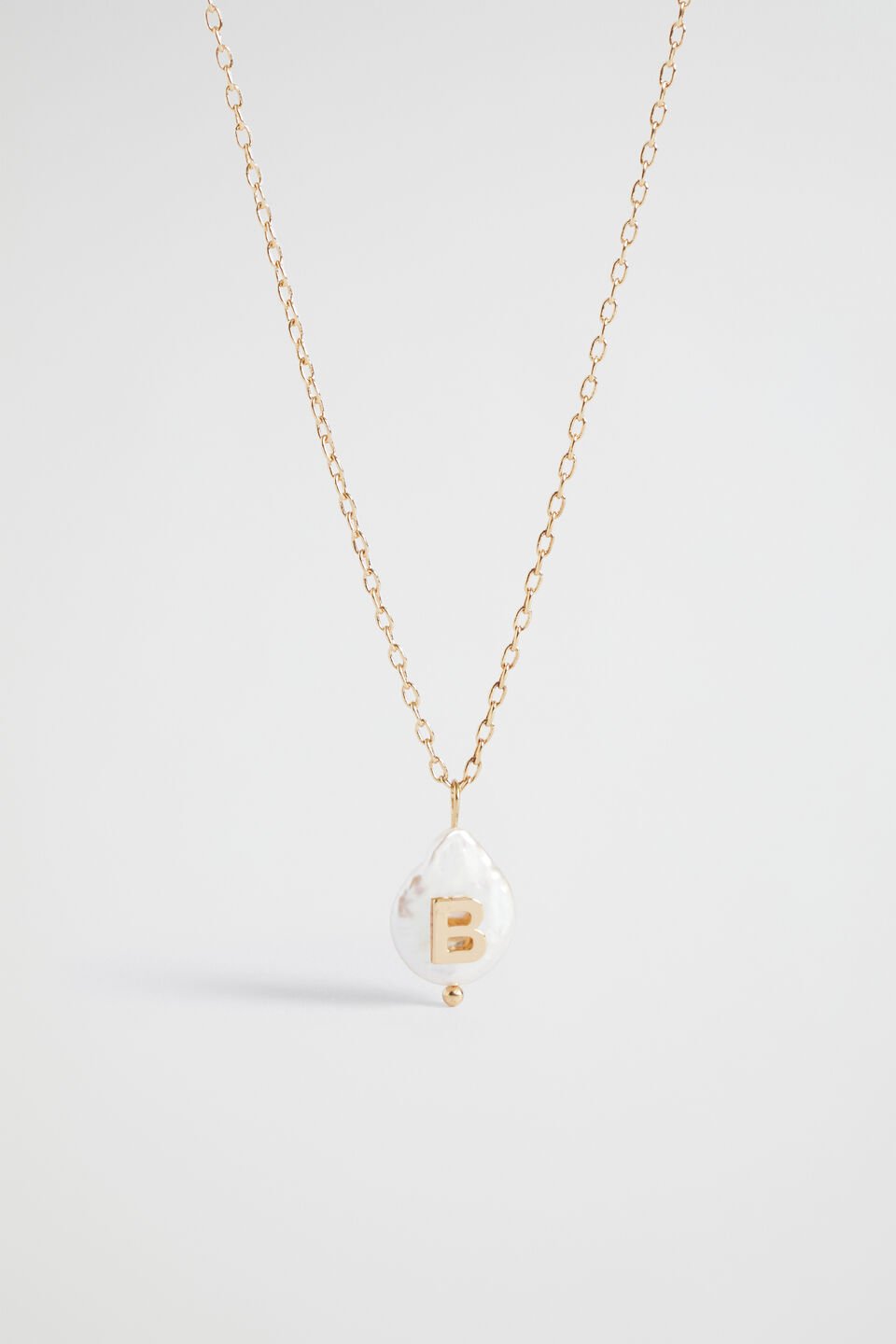 Pearl Alphabet Necklace  B