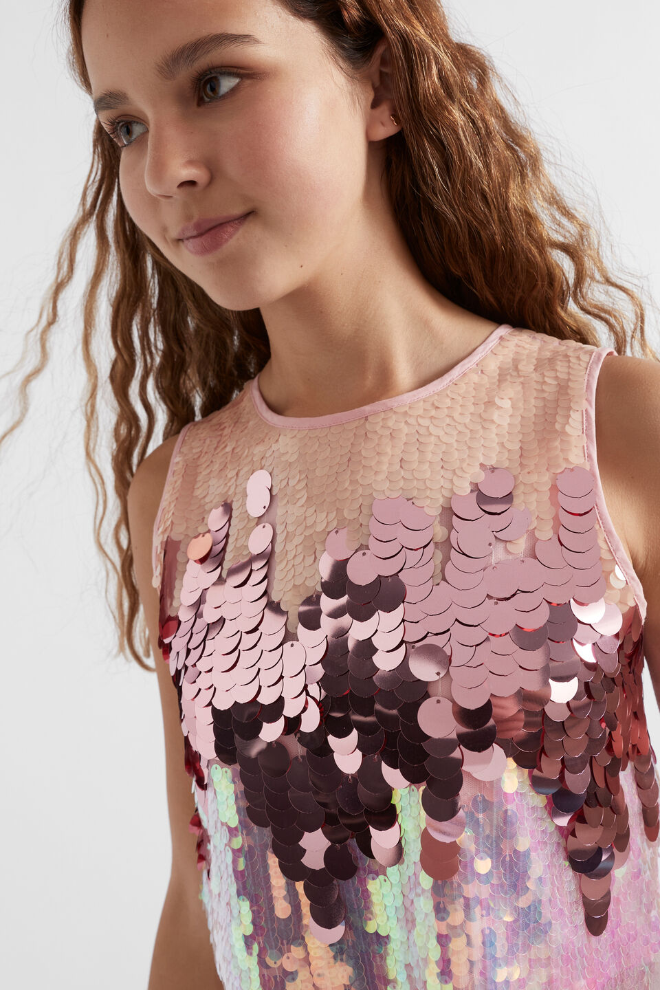 Sequin Shell Top  Multi