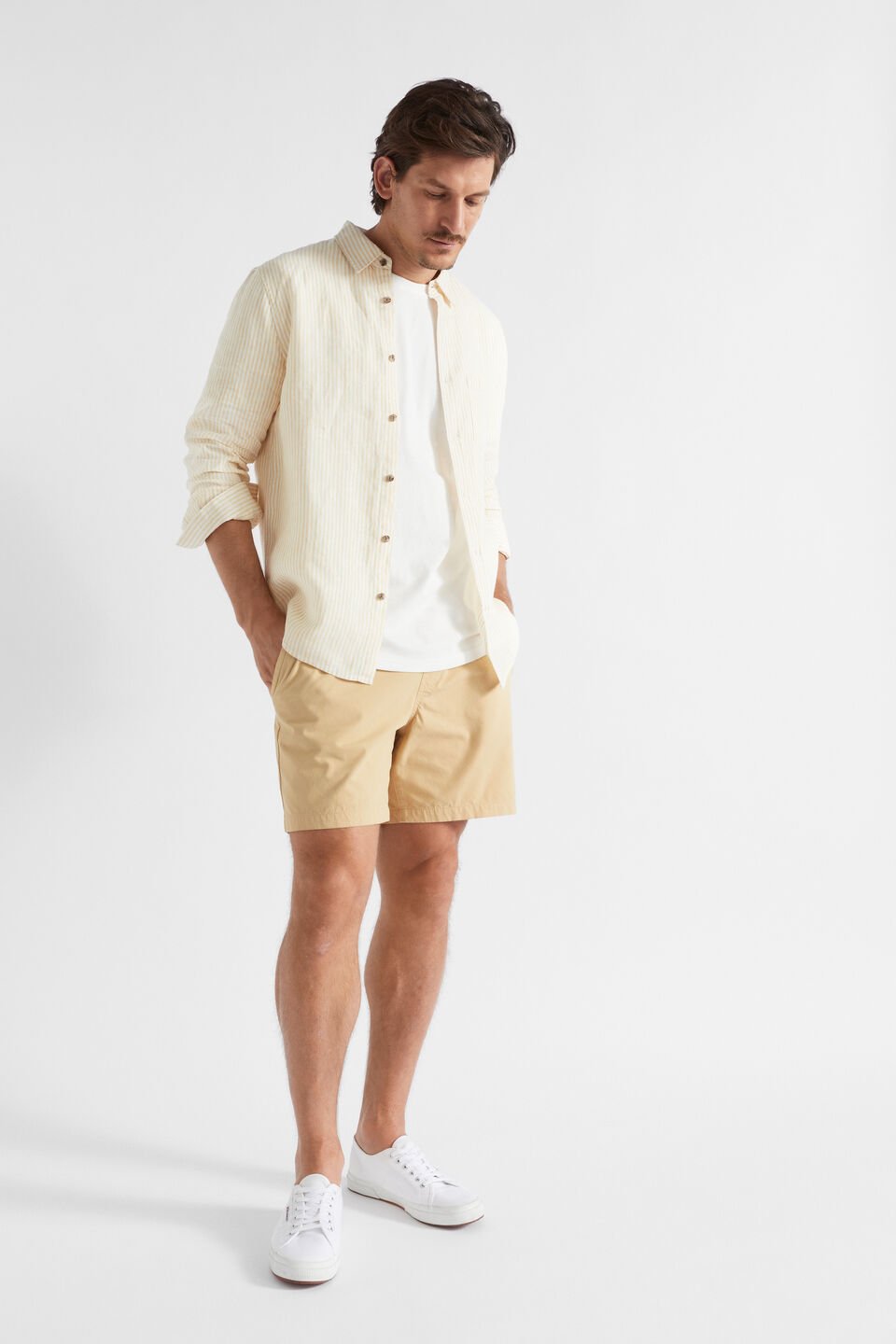 Linen Shirt  Sand Stripe
