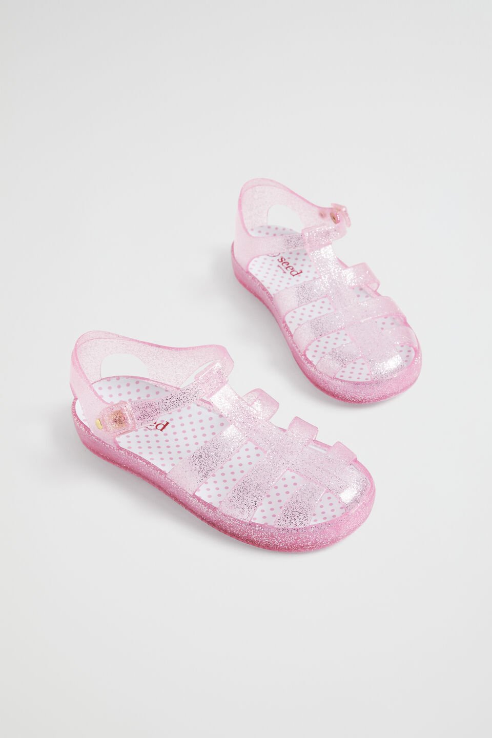 Glitter Cage Jelly Sandal  Pink