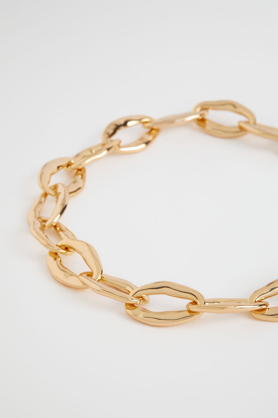 Oval Link Necklace  Gold