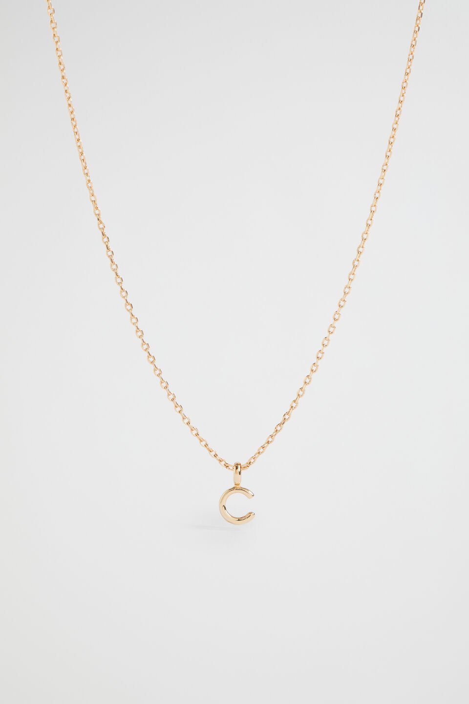 Gold Initial Necklace  C