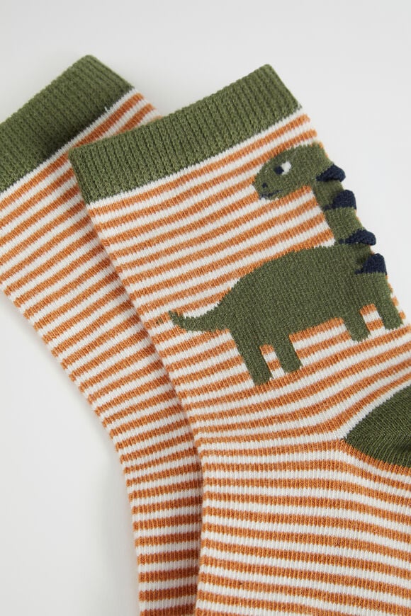Stripe Dino Sock  Multi  hi-res