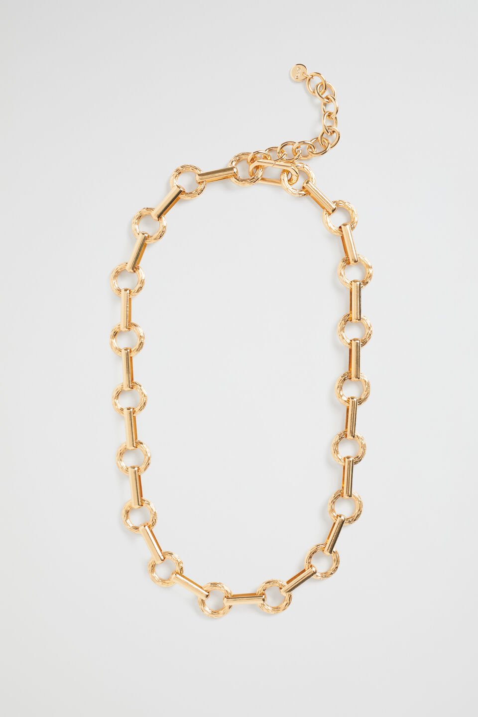 Ring Link Necklace  Gold