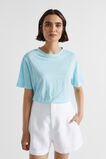 Core Linen Relaxed Tee  Shimmer Blue  hi-res