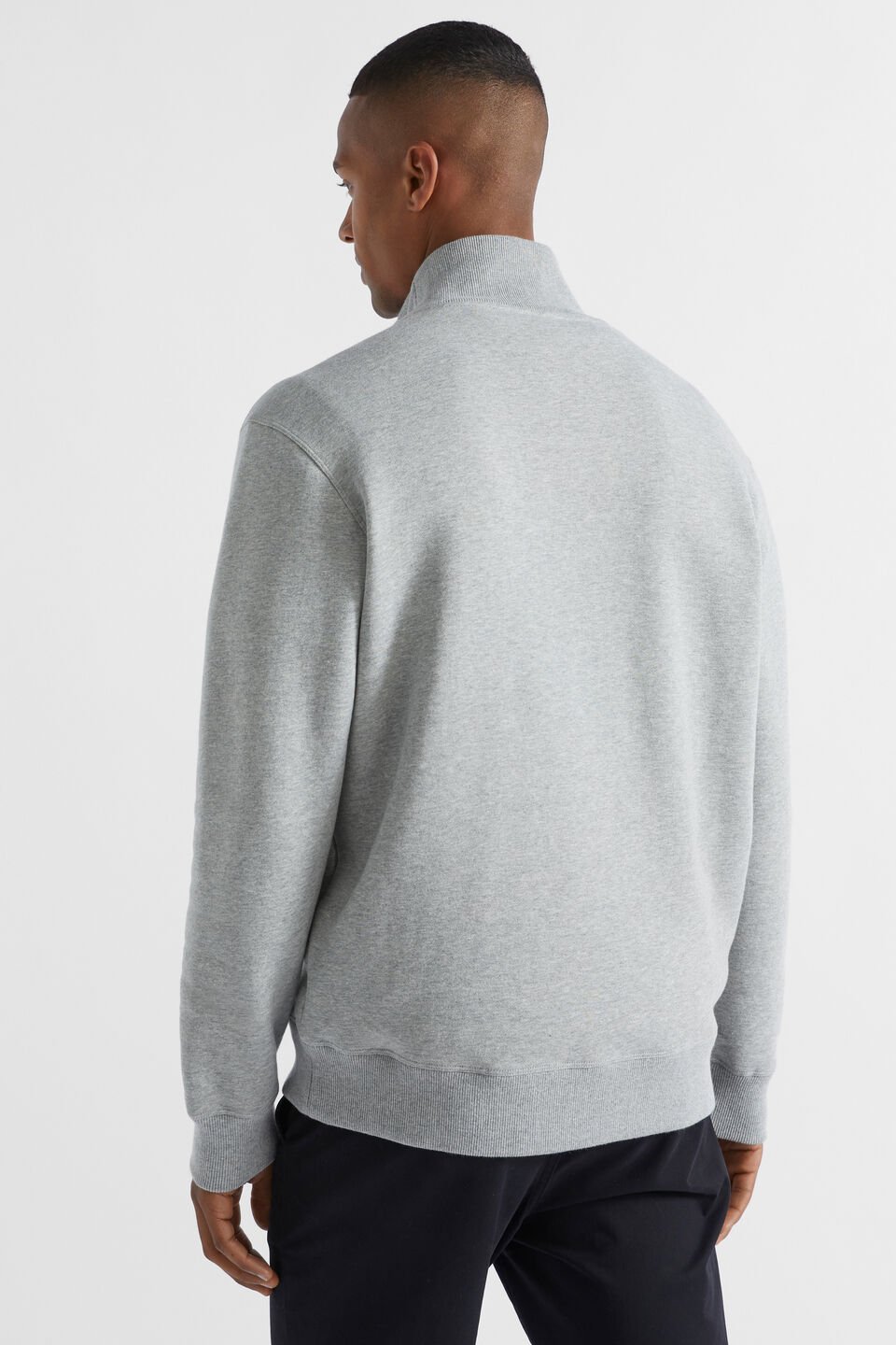 Half Zip Sweatshirt  Grey Marle