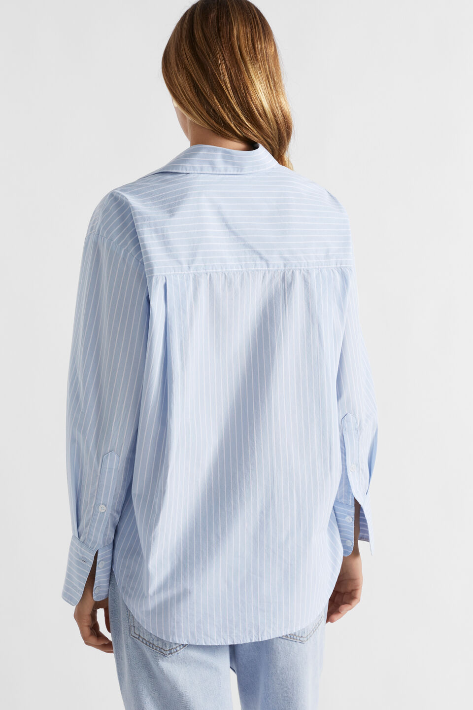 Poplin Pocket Front Shirt  Glacier Stripe