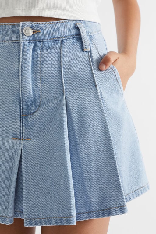 Remetex Pleats Denim Skirt main image 1