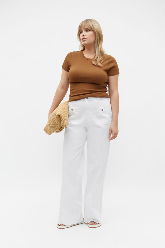 Australian Cotton Rib Tee  Cinnamon Spice  hi-res