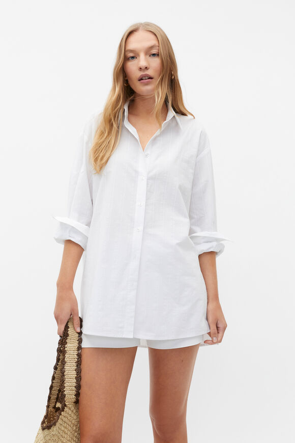 Self Stripe Overshirt  Whisper White  hi-res