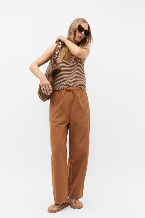 Stripe Textured Shell Top  Cinnamon Spice Stripe  hi-res