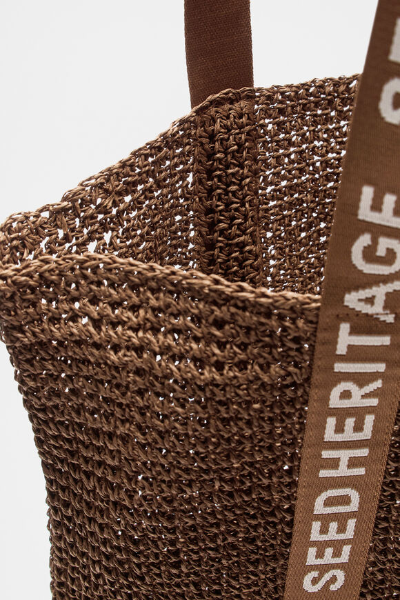 Logo Woven Basket Bag  Cinnamon Spice  hi-res